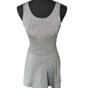 H&M Charcoal Heathered Skater Dress Size 4/Small